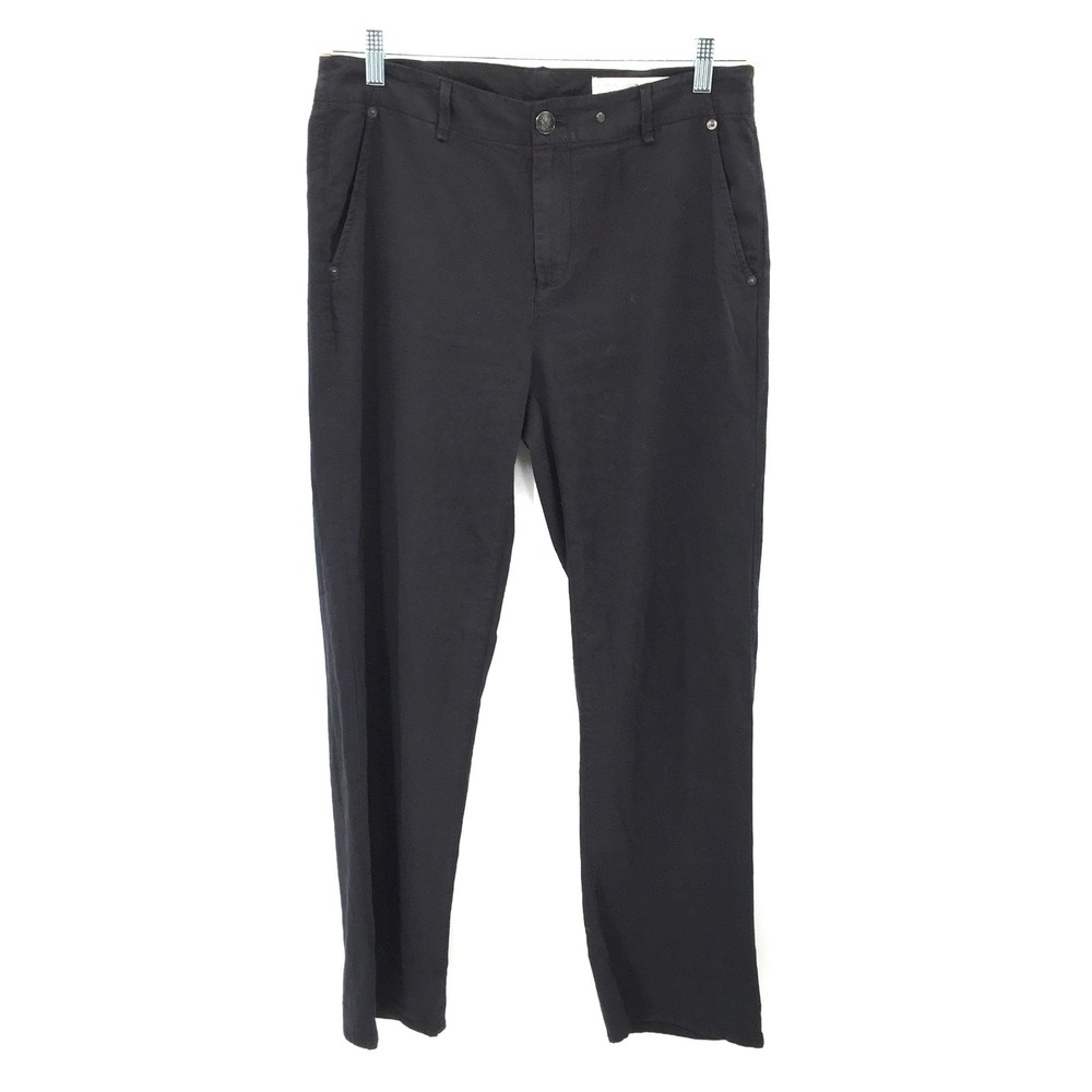 Rag & Bone Black straight leg chino pant black cotton quiet luxury minimalist 27
